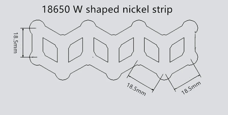 18650- und 21700-Batterie, 2P, gewellter Nickelstreifen, Nickelblech, W-Typ, Nickelstreifenspule, 2 Einheiten, W-Typ – Detail 11