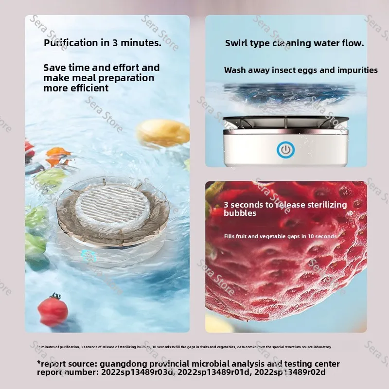 Fruit and vegetable washing machine sterilization removal of pesticide residues Wireless food purifier Vegetable washing machine