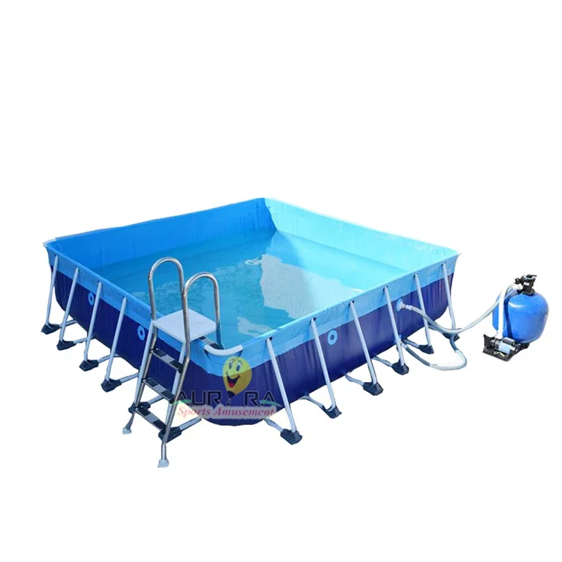 Portable metal PVC swimming pool Water Park Game Equipment Frame Swimming Pool metal frame swimming pool