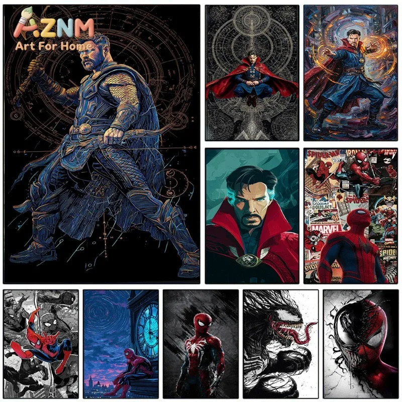 Doctor Strange Mystic Magic Theme Canvas Wall Art Unframed Canvas Print Marvel Superhero Character Home Interior Decor Poster