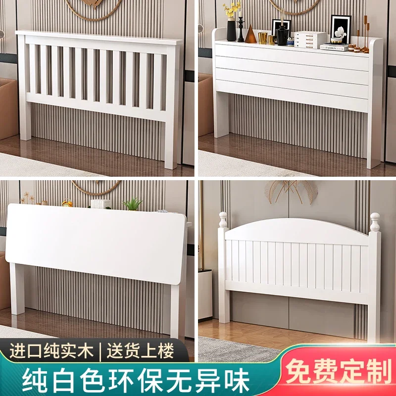 Solid wood headboard 1.5 meters white simple backrest board 1.8 tatami double bed head single buy