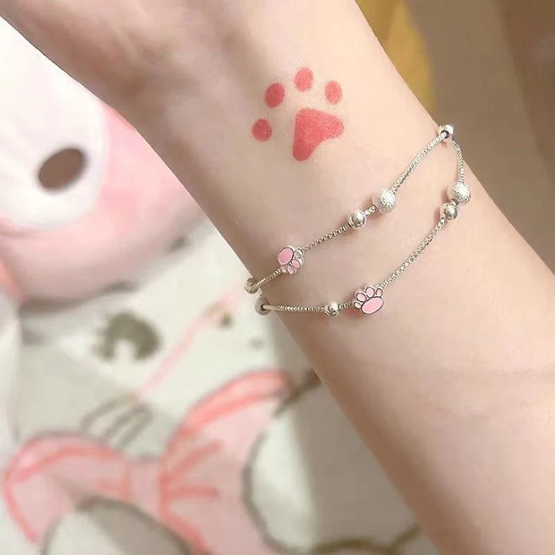 New Animal Footprints Cute Cat Paw Waterproof Temporary Tattoo Men And Women Paw Prints Temporary Tattoo Sticker Sleeve Tattoo