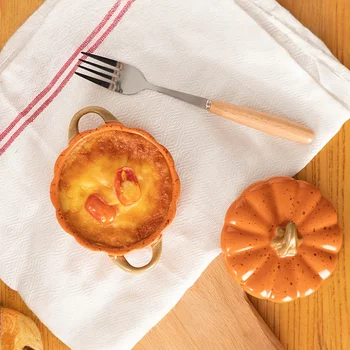 Mini Pumpkin Ceramic Stew Pot – Pumpkin-Shaped Baking & Serving Dish 6