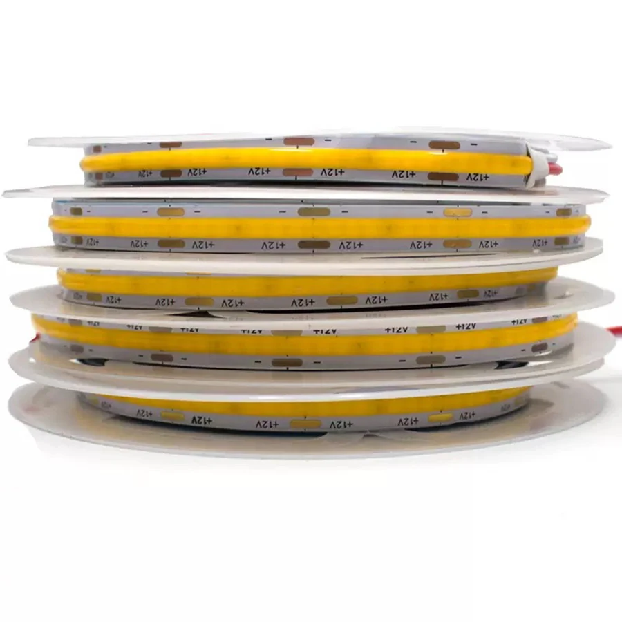 

5 м DC24V FCOB CCT светодиодные ленты 608 светодиодов/м высокая плотность гибкие от 2500 К до 6500 К с регулируемой яркостью для украшения комнаты