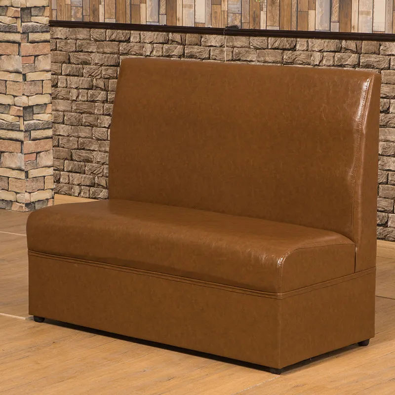 Themed restaurant box seats, retro bar dining table sofa, three-color PU leather seats