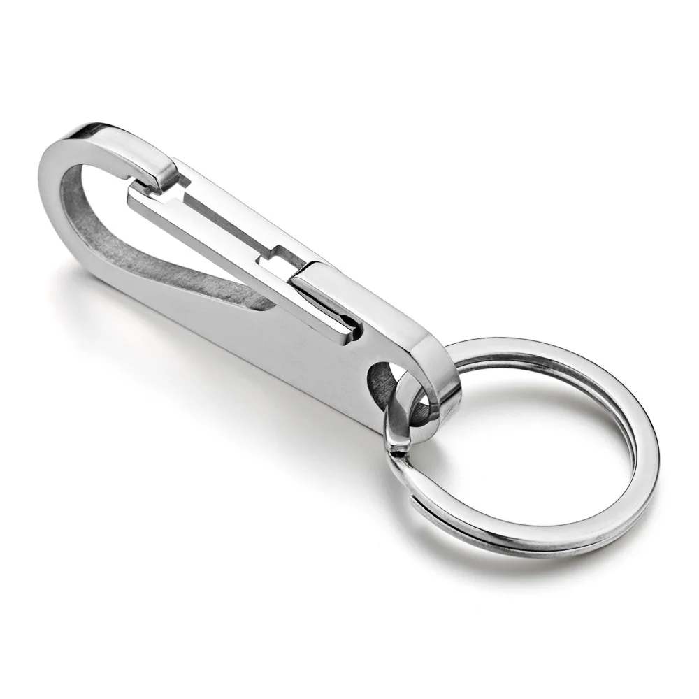 Personalisierter Schlüsselanhänger aus Edelstahl, hochwertiges Metall, individuelle Gravur, für Herren, als Schlüsselring für Autos, Gürtelschnallen, K424 – Detail 6