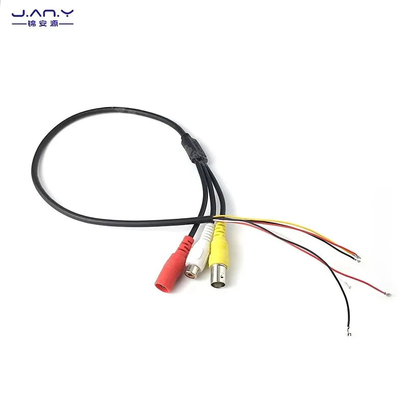 BNC+RCA+DC monitoring camera tail line AHD audio and video power supply 6-core one to three display unit installation line