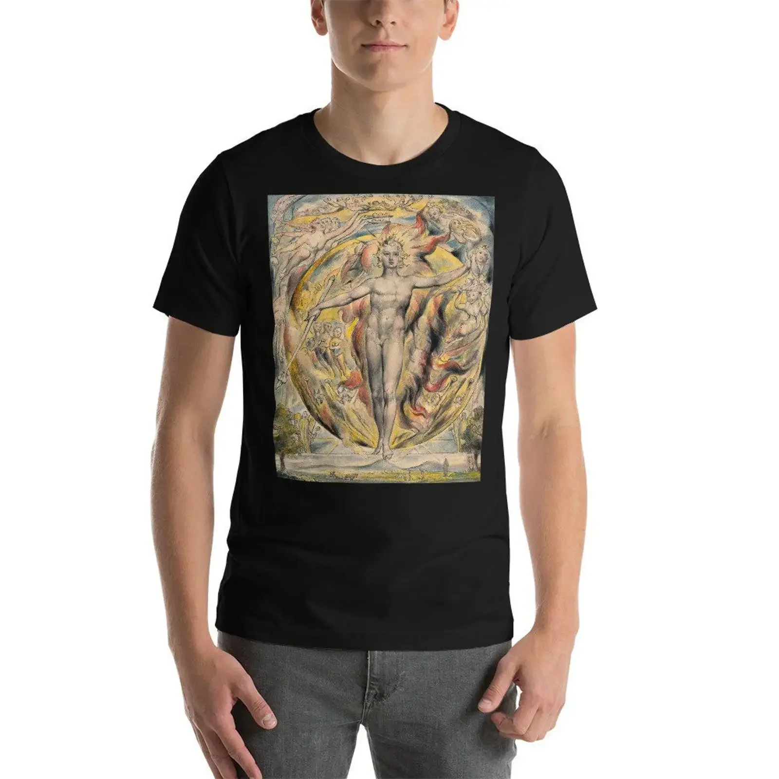 William Blake The Sun At His Eastern Gate T shirt Multiple Colors vintage Washed Soft Breathable fashion Slightly Stylish