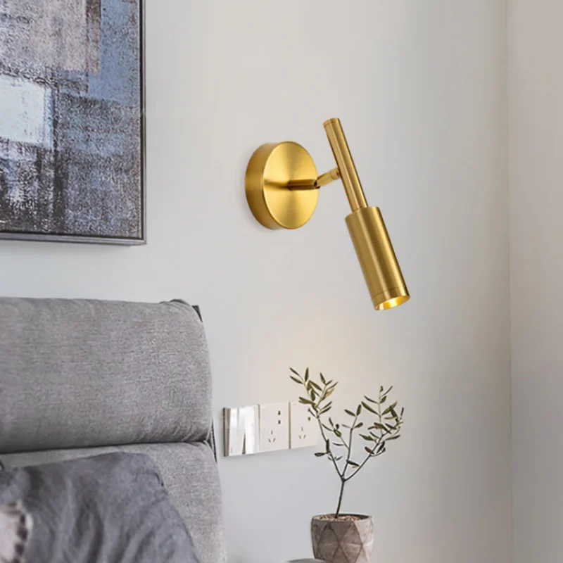 Rotary Wall Lamp Bedroom Bedside Lamp Simple Modern Reading Lamp Spotlight Light Luxury Hotel Aisle Lamp Mirror Headlight