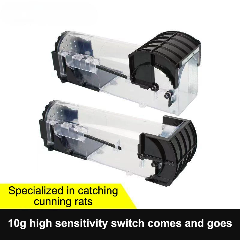 Mousetrap Safe Firm Humane Reusable Plastic Rodents Trap Household Mouse Catcher Smart Self-locking For Indoor Outdoor Garden