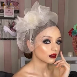 JM02 Elegant Wedding Fascinator Hat Bridal Birdcage Veil Tulle Veil Charming Wedding Accessories Party Mask Hair Jewelry