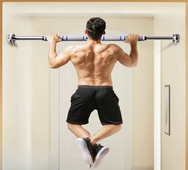 No Drill Adjustable Pull Up Bar Indoor Doorway Horizontal Bar Portable Home Fitness Workout Equipment
