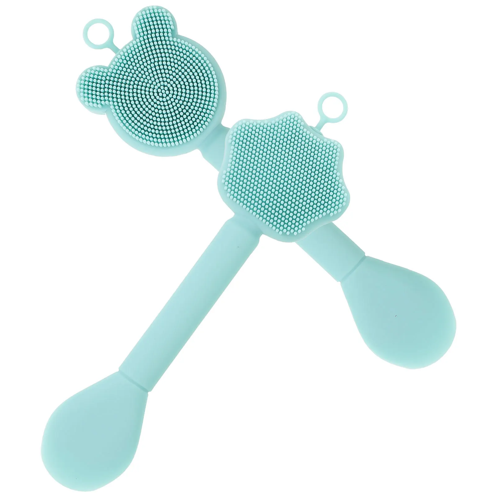 

2Pcs Silicone Face Cleansing Brush Double-End Facial Mask Applicator Soft Skin Scrubber Lightweight Comfortable