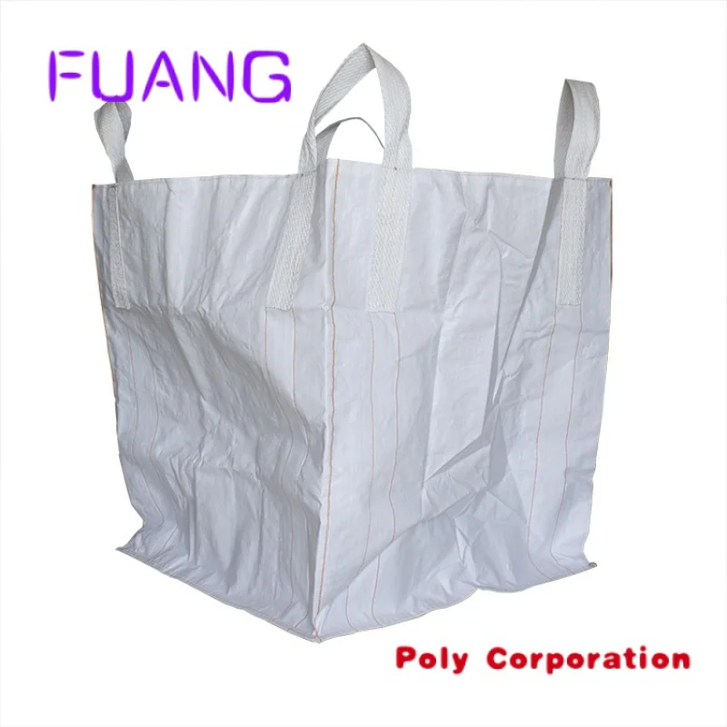 Custom  Wholesale waterproof pp woven jumbo super bulk plastic feed sack big bags green white 1 1.5 2 3 tons