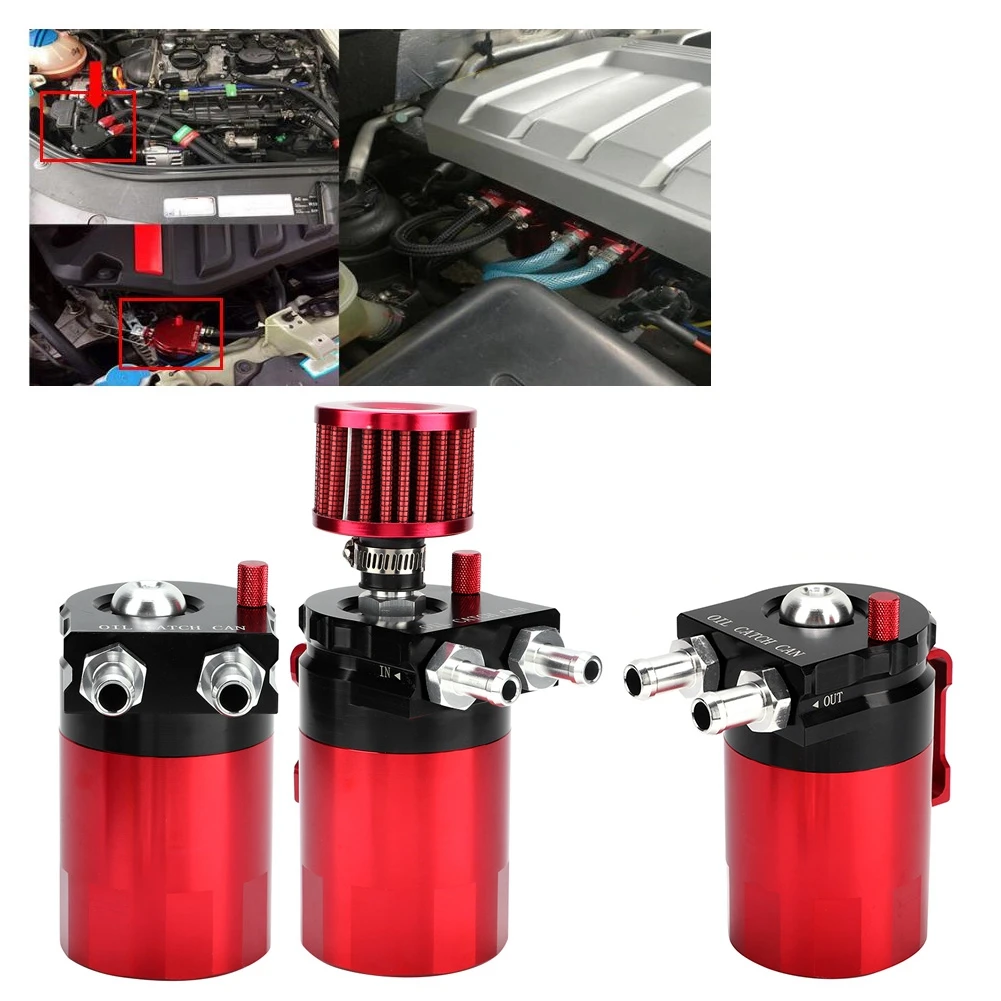

Маслоуловитель с отсеком для газов, аксессуар для тюнинга авто, 300 мл, красный