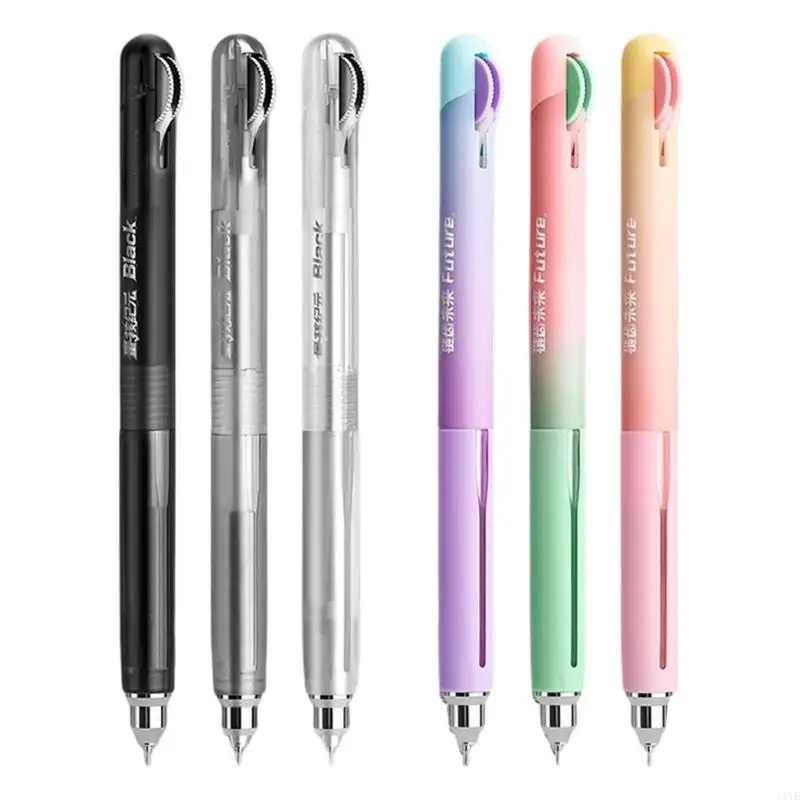 

3Pcs Press Button Gel Pen 0.5mm Tip Fade Proof Smooth Writing Multipurpose