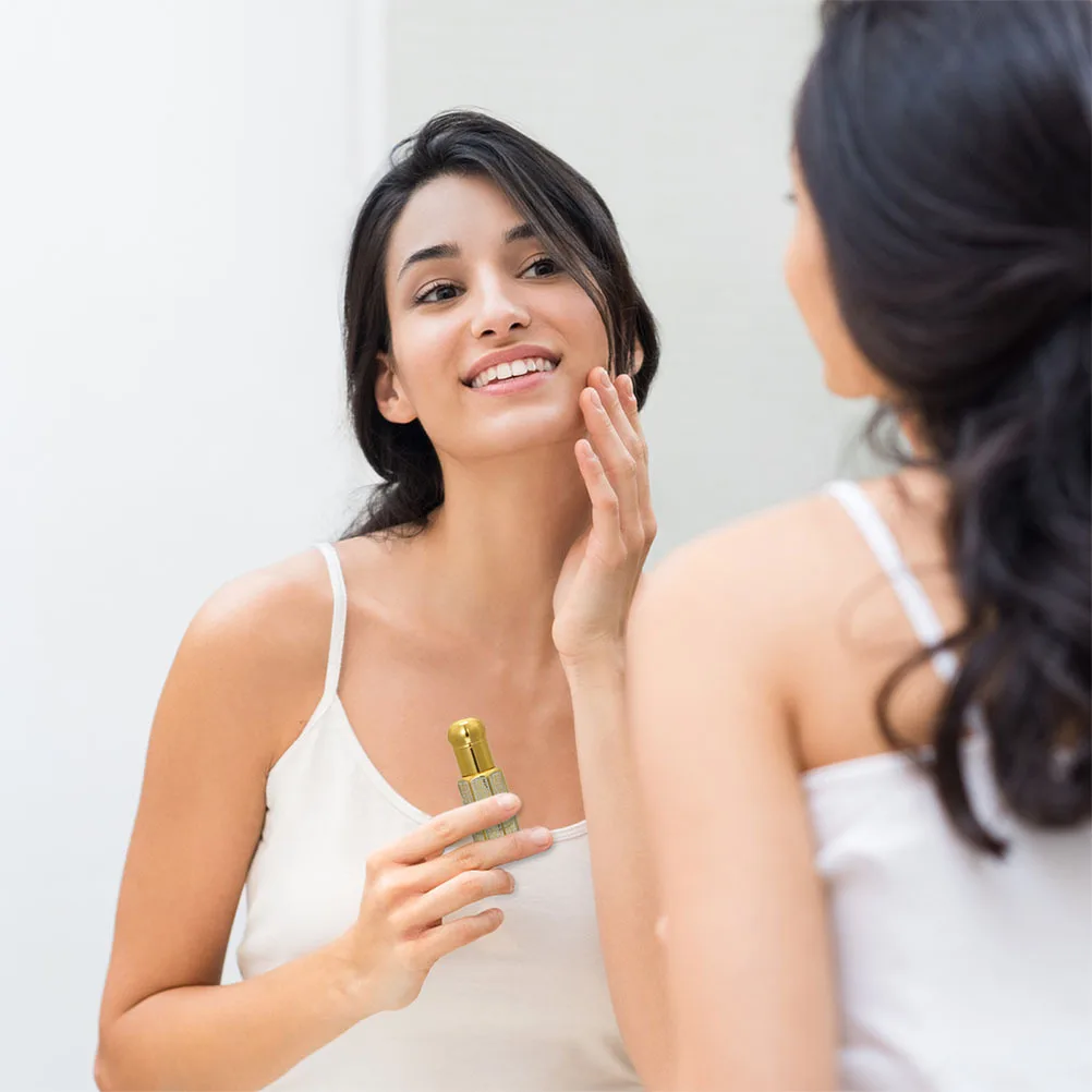 Bouteilles de parfum en verre transparent rechargeables, compte-gouttes d'huile essentielle, petit distributeur de parfum Portable de voyage, Mini 4 pièces