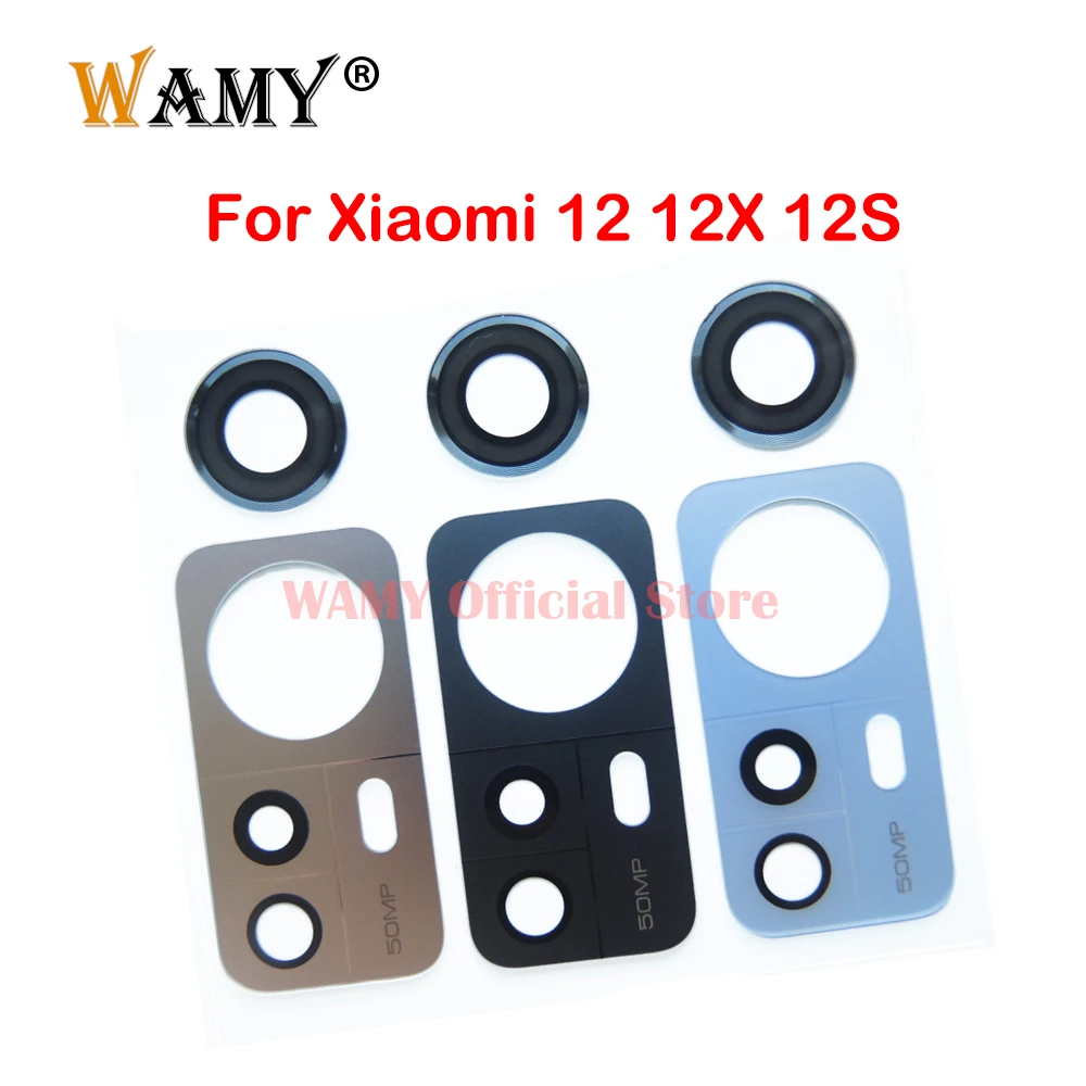 WAMY Rear Back Camera Glass Lens Replacement For Xiaomi 12 12X 12S Mi12 Smartphone Parts