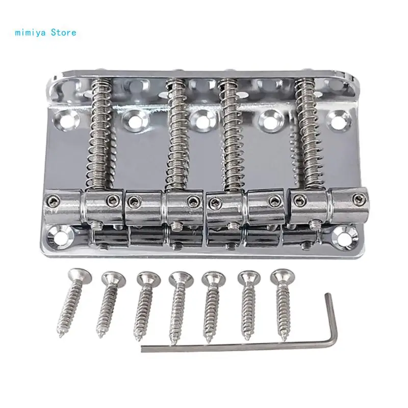 4 String Bass Bridge Assembly, 4 String Bass Bridge for 4 Strings Electric Bass