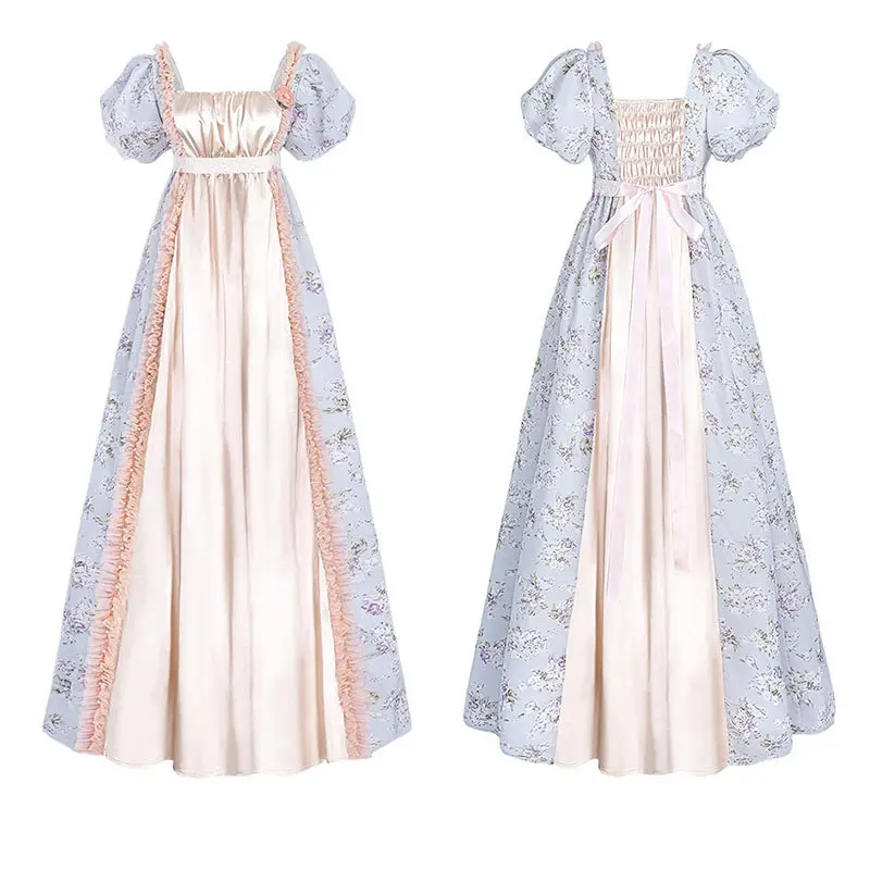 

Medieval Victorian Elegant Gown Ball Dress Women High Waisted Tea Party Dress Stage Performance Halloween Carnival Costume
