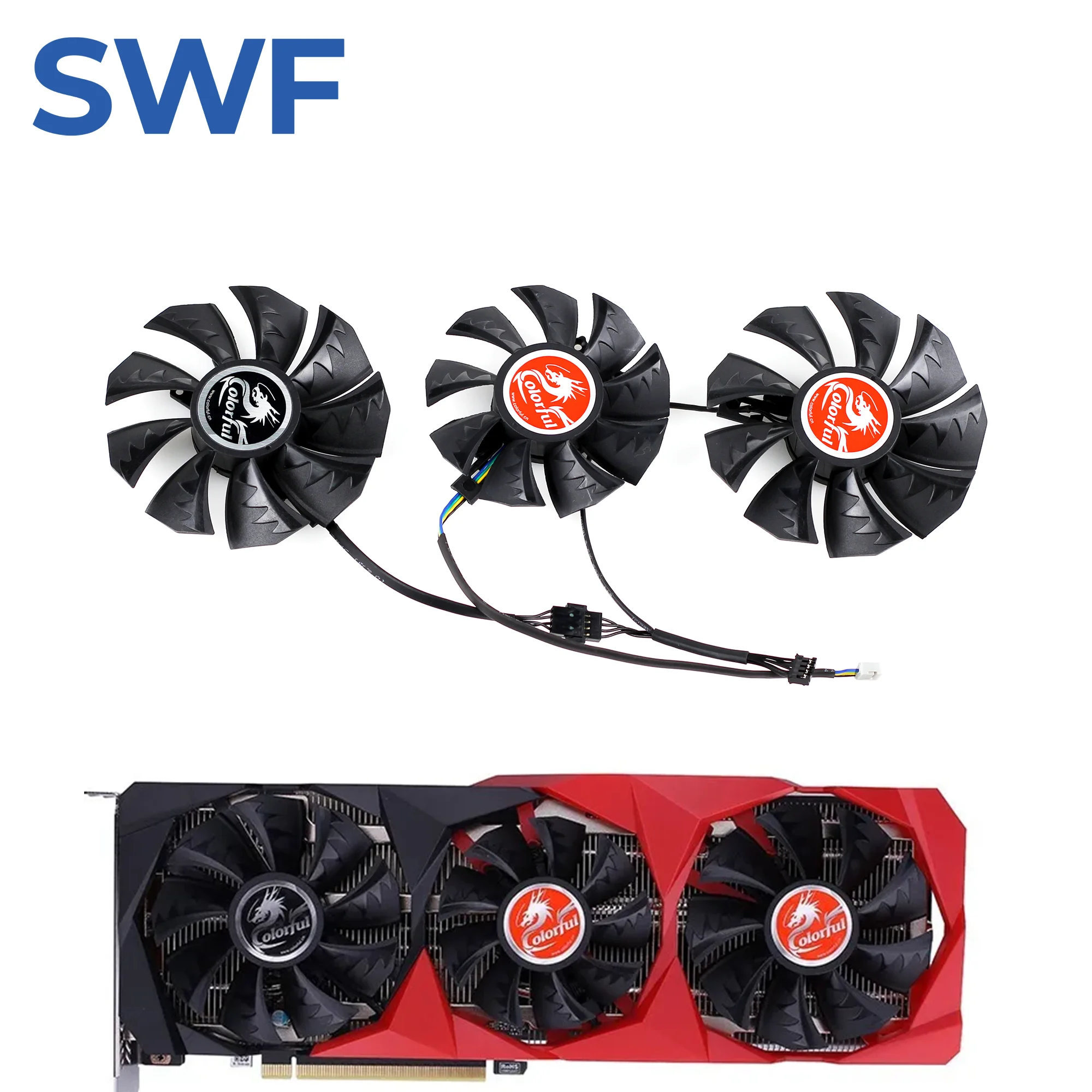 

87MM RTX 3090 Video Card Cooling Fan Replacement For Colorful RTX 3060 3070 3080 Ti 3090 NB 12G-V Graphics Card Cooler Fan