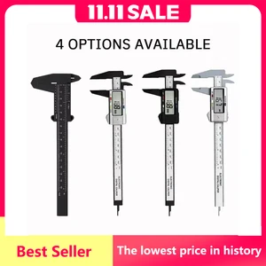 1PC Plastic Vernier Caliper Digital Display Caliper Mini Text Play Caliper Student Vernier Ruler 0 to 150mm Measuring Tool NEW