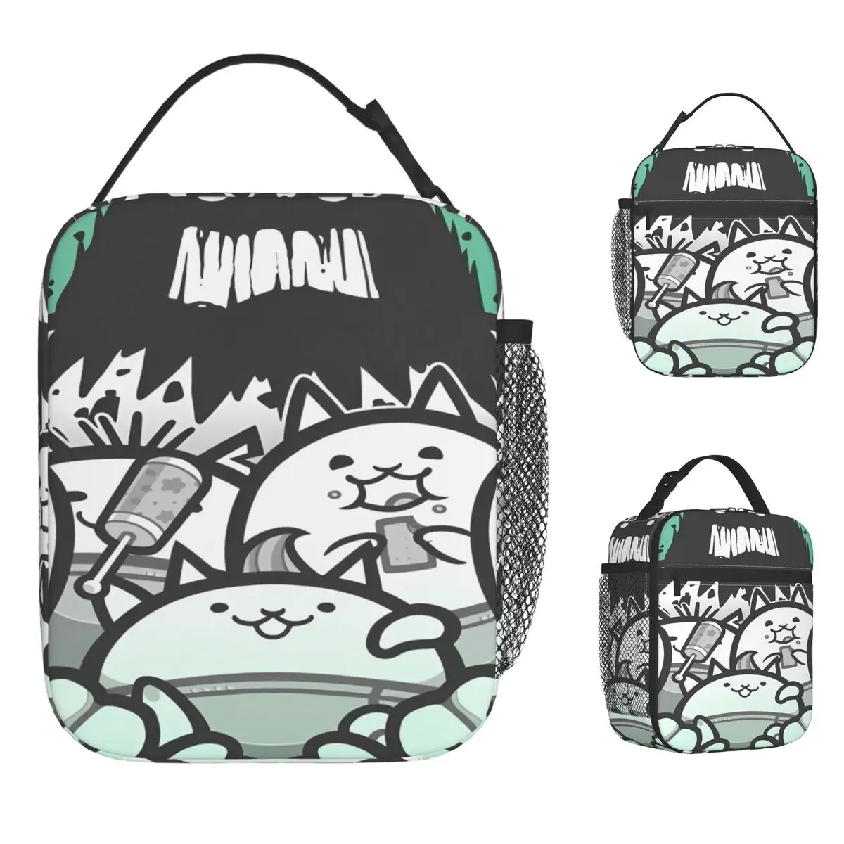 

Сумка для обеда Nyanko Great War для дизайнерского ланча унисекс, дорожная сумка-холодильник в стиле ретро, портативные водонепроницаемые термосумки для обеда