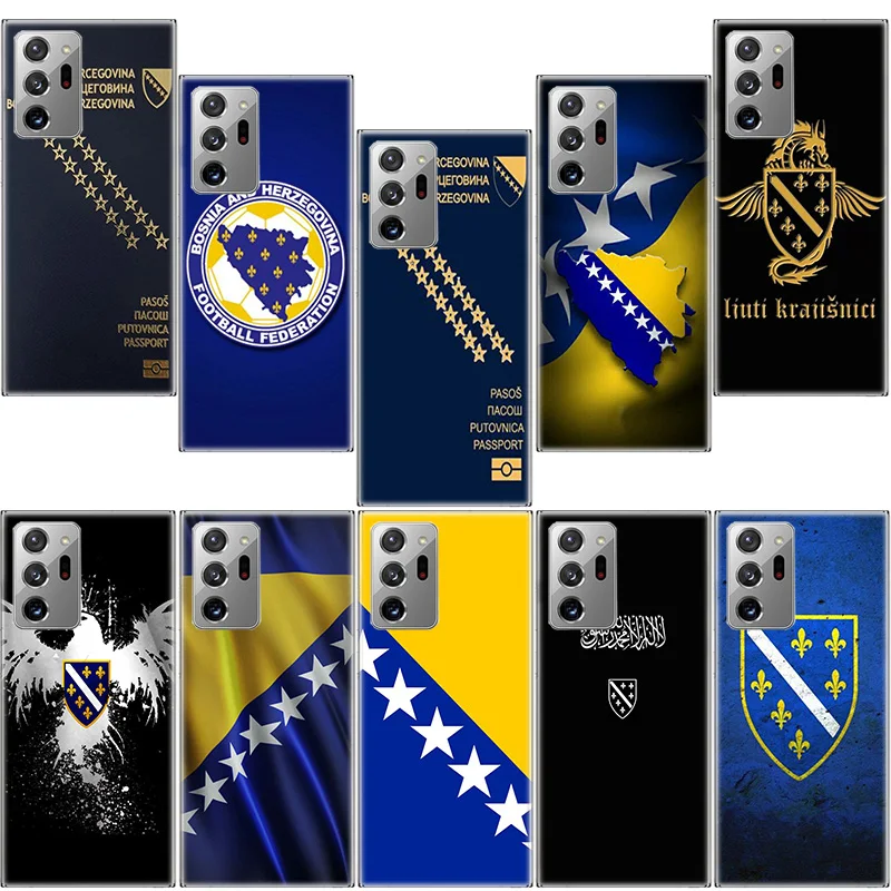 Bosnia and Herzegovina Passport Phone Case For Samsung Note 20 Ultra 10 Lite 9 8 M11 M12 M21 M30S M31 Galaxy M32 M51 M52 A9 A8 A