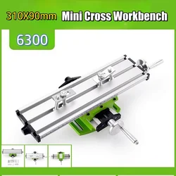 6300 Aluminum Alloy Multifunctional Cross Workbench 310X90mm Cross Drilling Milling Machine XY Axis Mobile Sliding Table