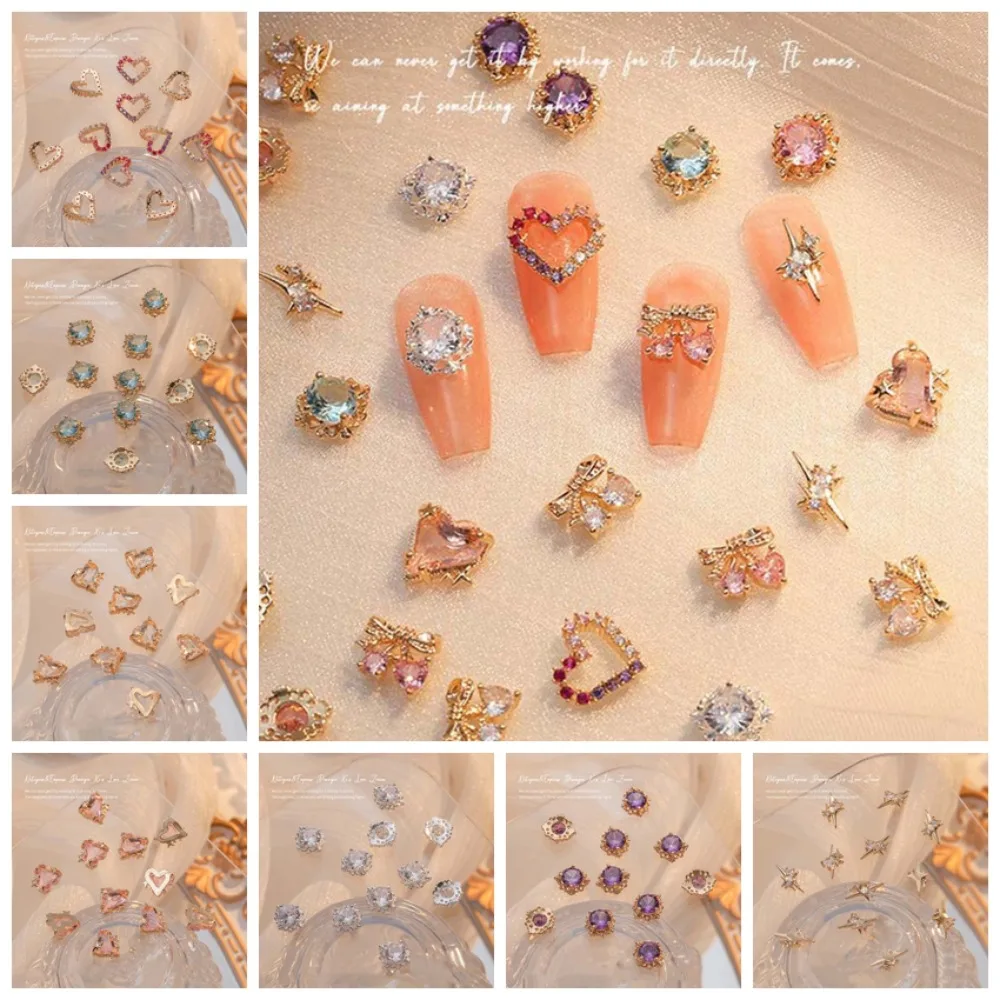 Nail Art Dekorationen Bowknot Nagel Strass Maniküre Material Bogen Nail Art Charms Liebe Herz Nagel Zubehör Zirkon