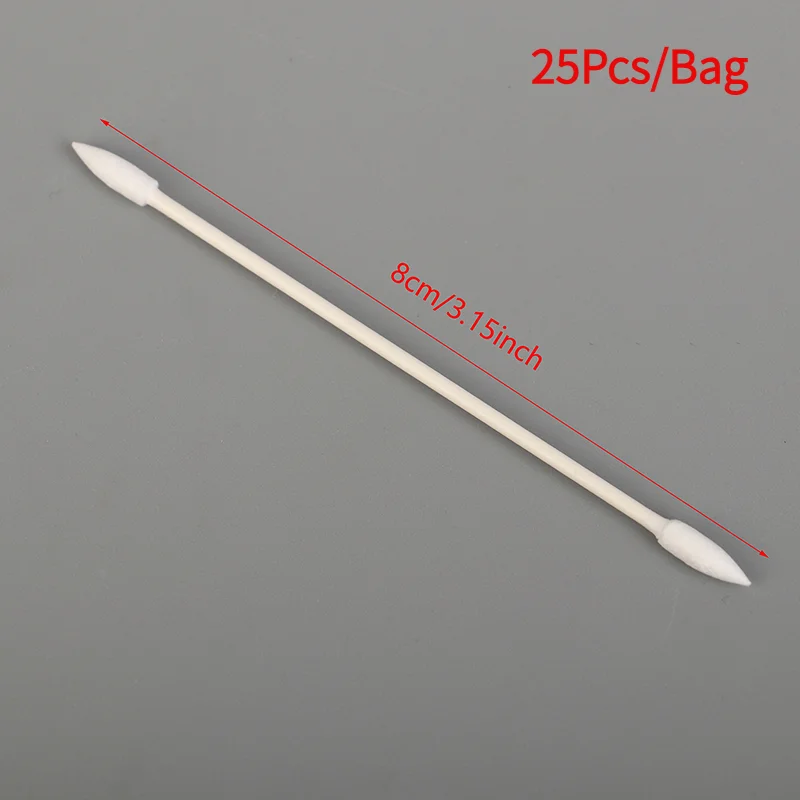 25Pcs/Bag Disposable Cotton Swab Cosmetics Permanent Makeup Health  Ear Jewelry Clean Sticks Buds Tip Cotton Head Swab.