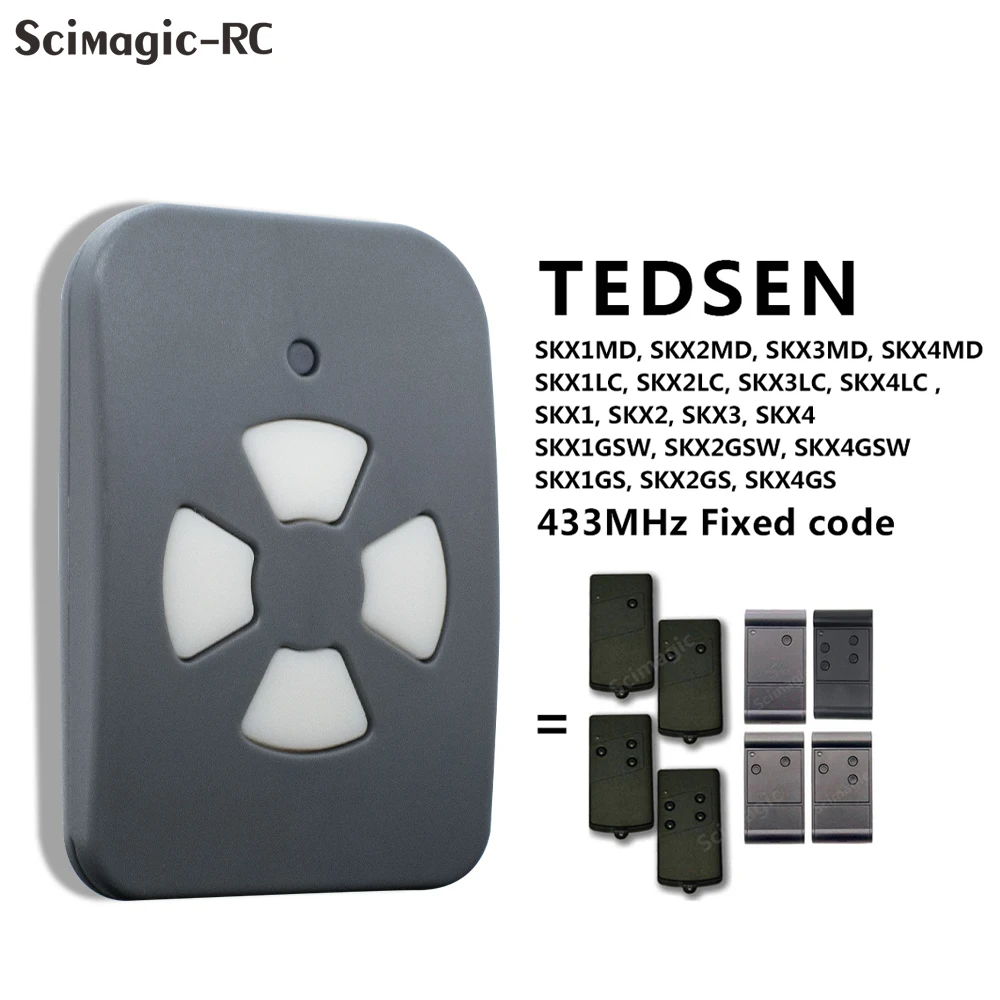 

Copy TEDSEN SKX1LC SKX2LC SKX3LC SKX4LC Remote Control Gate 433.92Mhz Garage Door Opener TEDSEN 433mhz Transmitter Controller