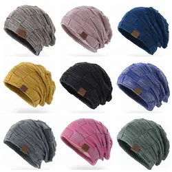 Donna uomo inverno caldo cappello per adulto Unisex Outdoor nuova lana inverno berretti lavorati a maglia Skullies cappelli Casual berretto Dropshipping