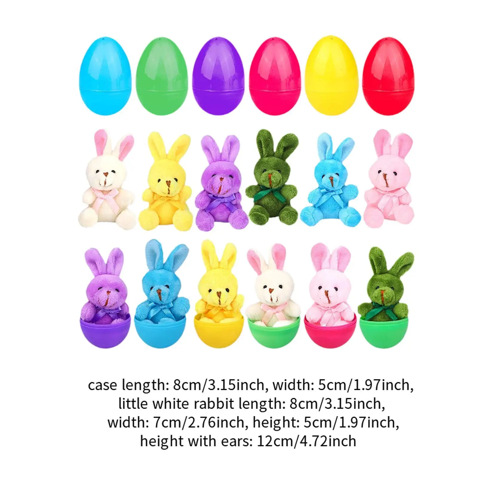 ไข่อีสเตอร์ที่เต็มไปด้วยฟิลเลอร์ Plushie Stuffers ของชําร่วยงานปาร์ตี้ตกแต่งสําหรับเทศกาล