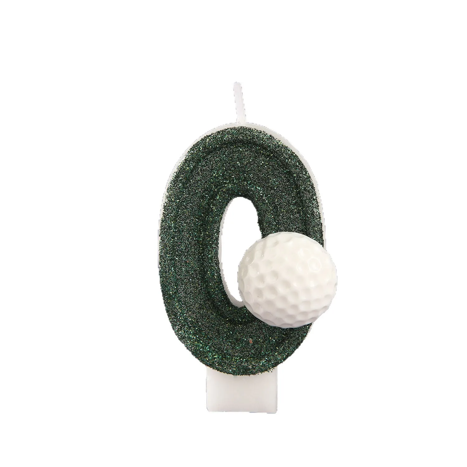 Dark Green Sequined Birthday Candles 0-9 White Golf Ball Number Candles Dessert Cake Plug-in Festive Party Atmosphere Decoration - view 5