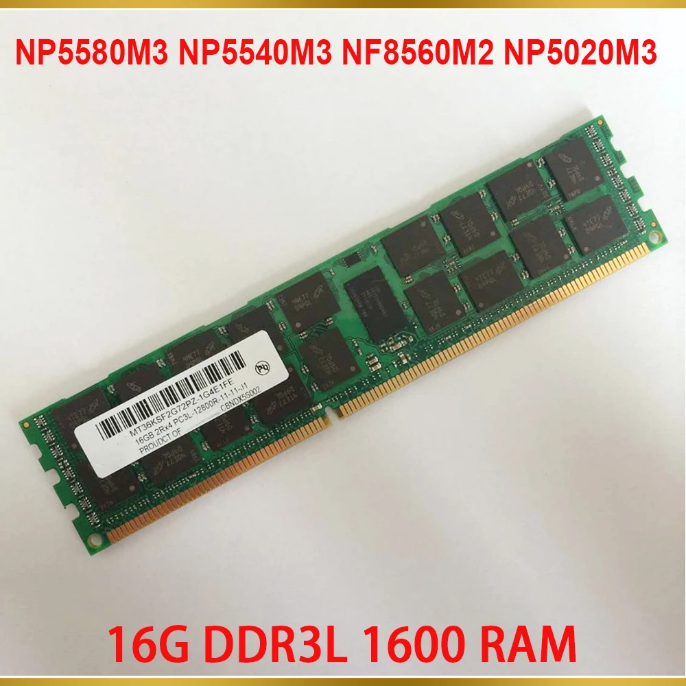 1 Pcs Server Memory NP5580M3 NP5540M3 NF8560M2 NP5020M3 For Inspur 16GB 16G DDR3L 1600 RAM