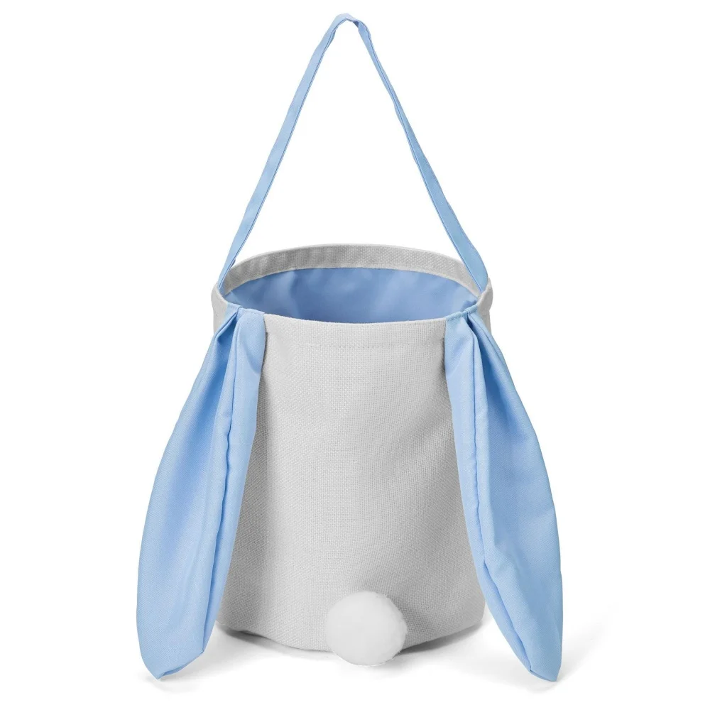 

8 PCS Easter Bunny Bags Sublimation Blank Baskets With Long Ears Baskets Sublimation Bags for DIY Heat Transfer Print