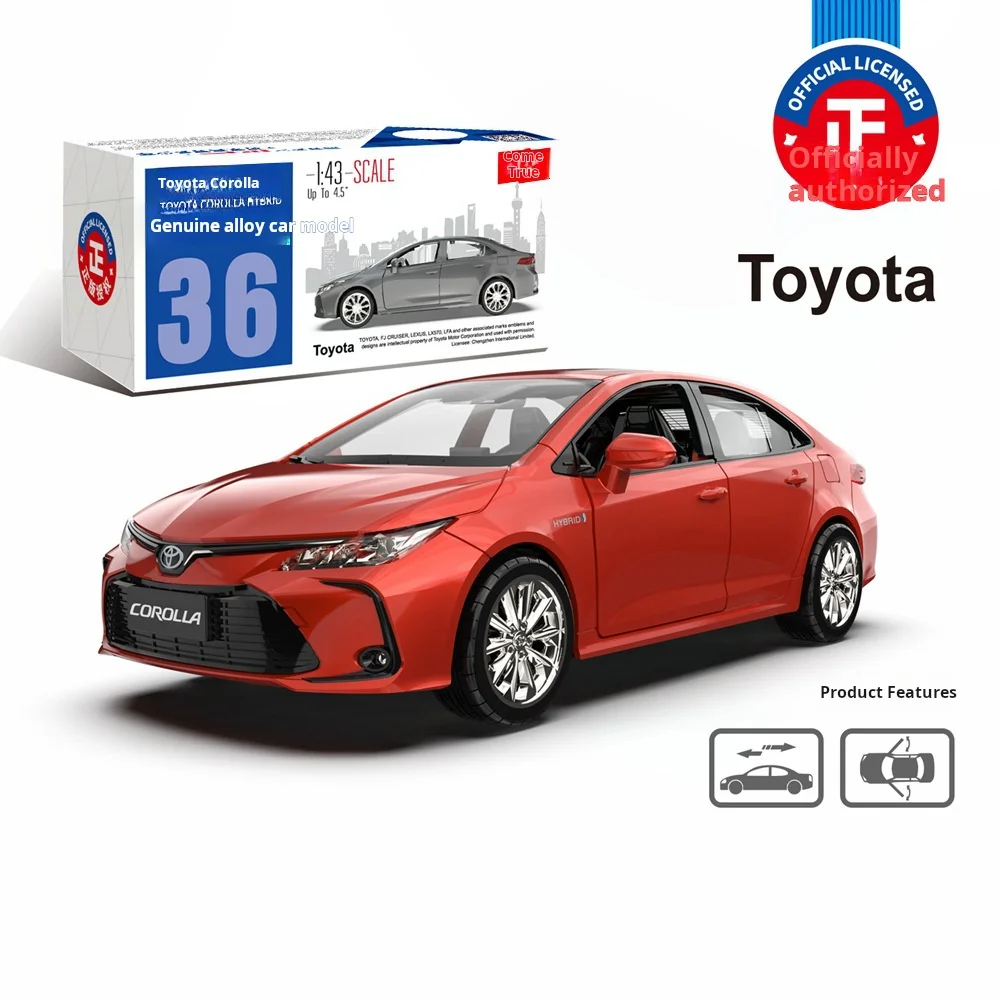 1:43 Corolla Legering Model Auto Diecasts & Toy Vehicles Miniatuur Schaalmodel Auto Voor Kinderen Collectie Ornamenten Verjaardagscadeautjes