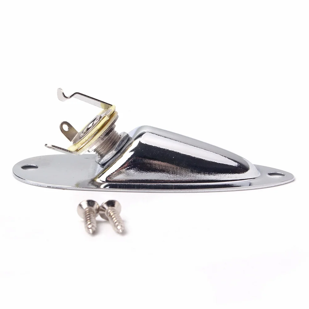 

Boat 1/4 Inch 6.35Mm Guitar Jack Socket Steel Copper Material Glossy Finish For Electric Guitar Bass Replacement Jack Plate