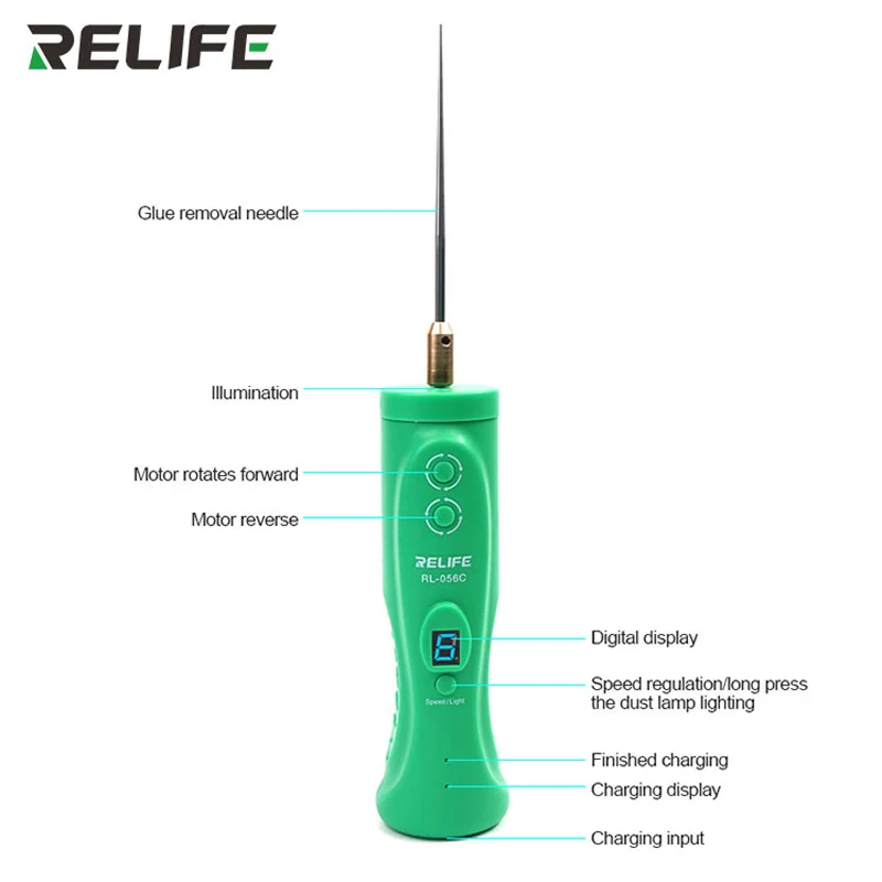 Imagem -04 - Relife-smart Screen Glue Remoção Rl056c Tipo-c Carregamento Original Hard Glue Remover Reparação Telefone Ajuste de Velocidade