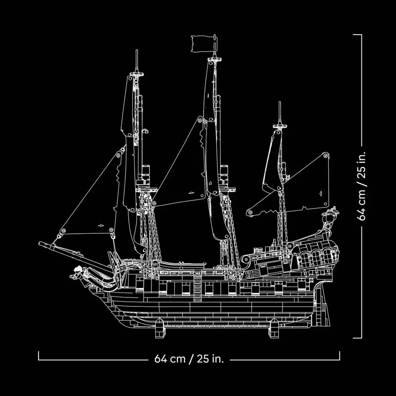 2025年 海賊船 ブラックパール号 ブロック船模型 カリブ海の冒険 組み立てブロック おもちゃ 子供 大人 クリスマスプレゼント