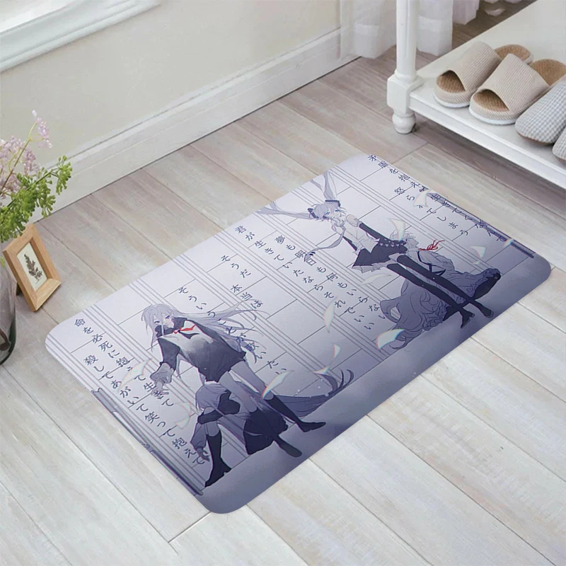 P-Project Sekai Floor Mat PJSK Anime Balcony Carpets Room Rugs Kitchen Rug Home Carpet Entrance of House Foot Doormat Door Mats