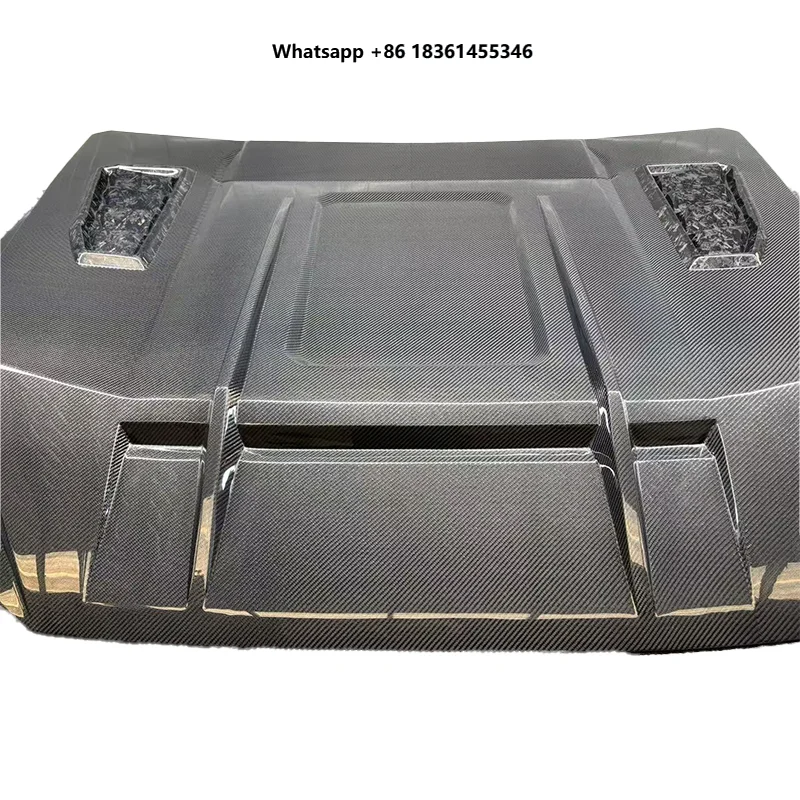 For  TRX Single-sided Car Hood Cover In Stock New Runman Black Carbon Fiber Hood Bonnet