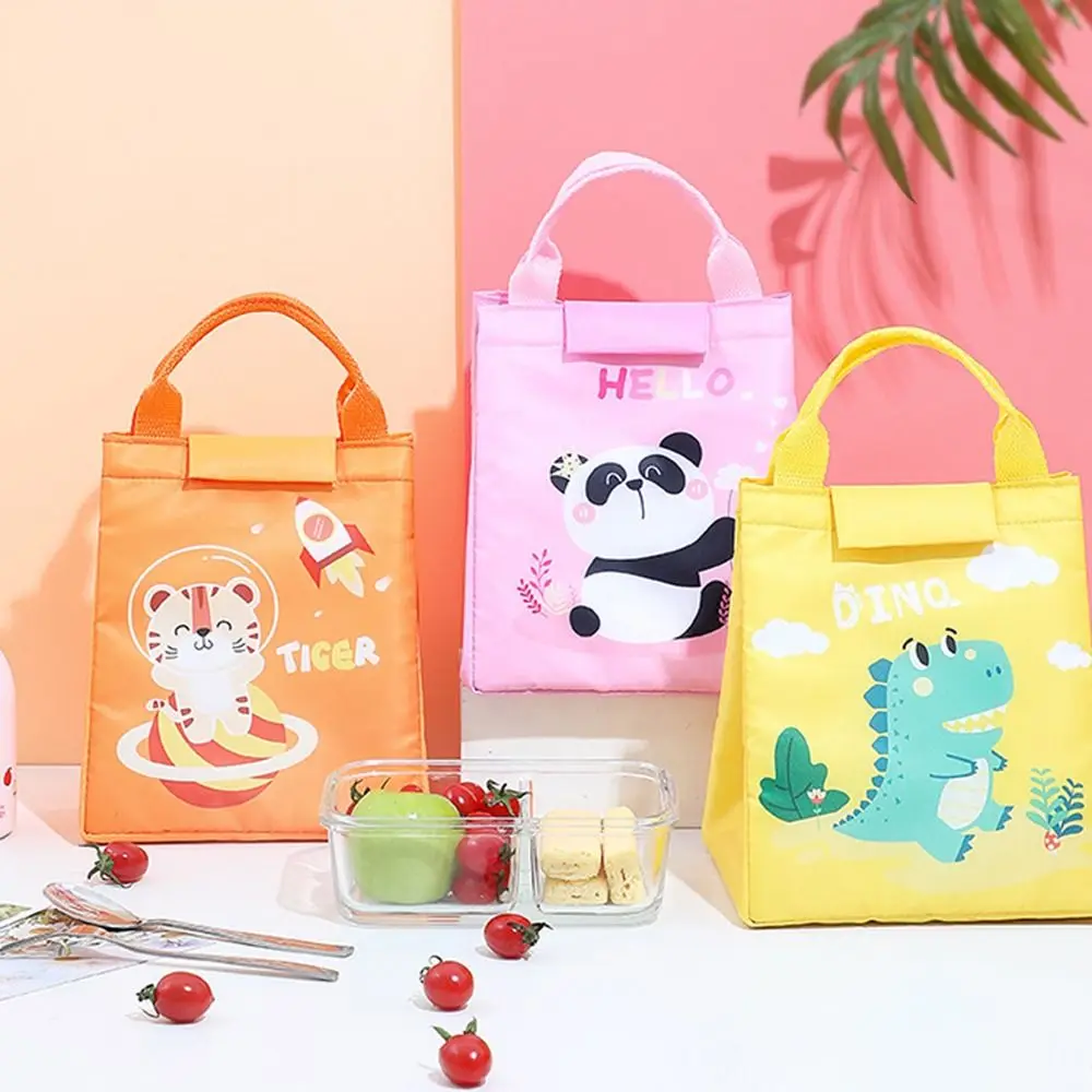 

Portable Convenient Tiger Oxford Panda Thermal insulation Dinosaur Picnic Bag Women Lunch Bag Handbag Food Storage Bag