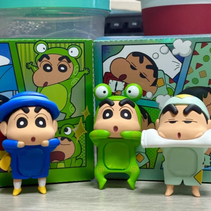 52 لعبة الأصلي تلوين شين تشان Kawaii أرقام صناديق أعمى اللعب أنيمي نموذج الهاتف المحمول وشاشة الكمبيوتر سيارة حلية اللعب