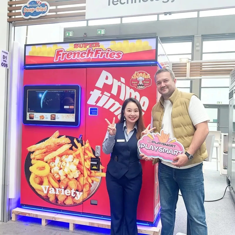 FL Customized Wholesale French Fry Vending Machine Chips Frying Machine Touch Screen Automatic Chicken Hot Food Vending Machine