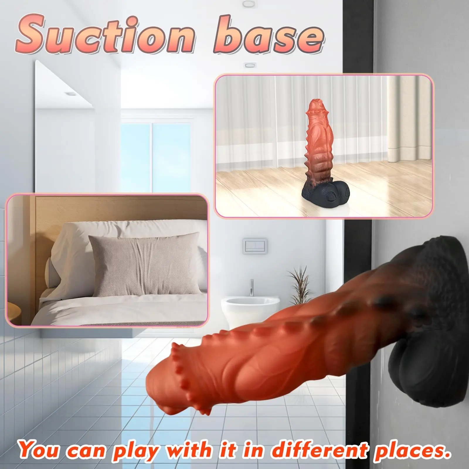 Huge Monster Fantasy Alien Realistic Dildo Long Huge Crazy Dildo Textured Dildo Soft  Silicone Anal Sex Toy For Women Men Couple