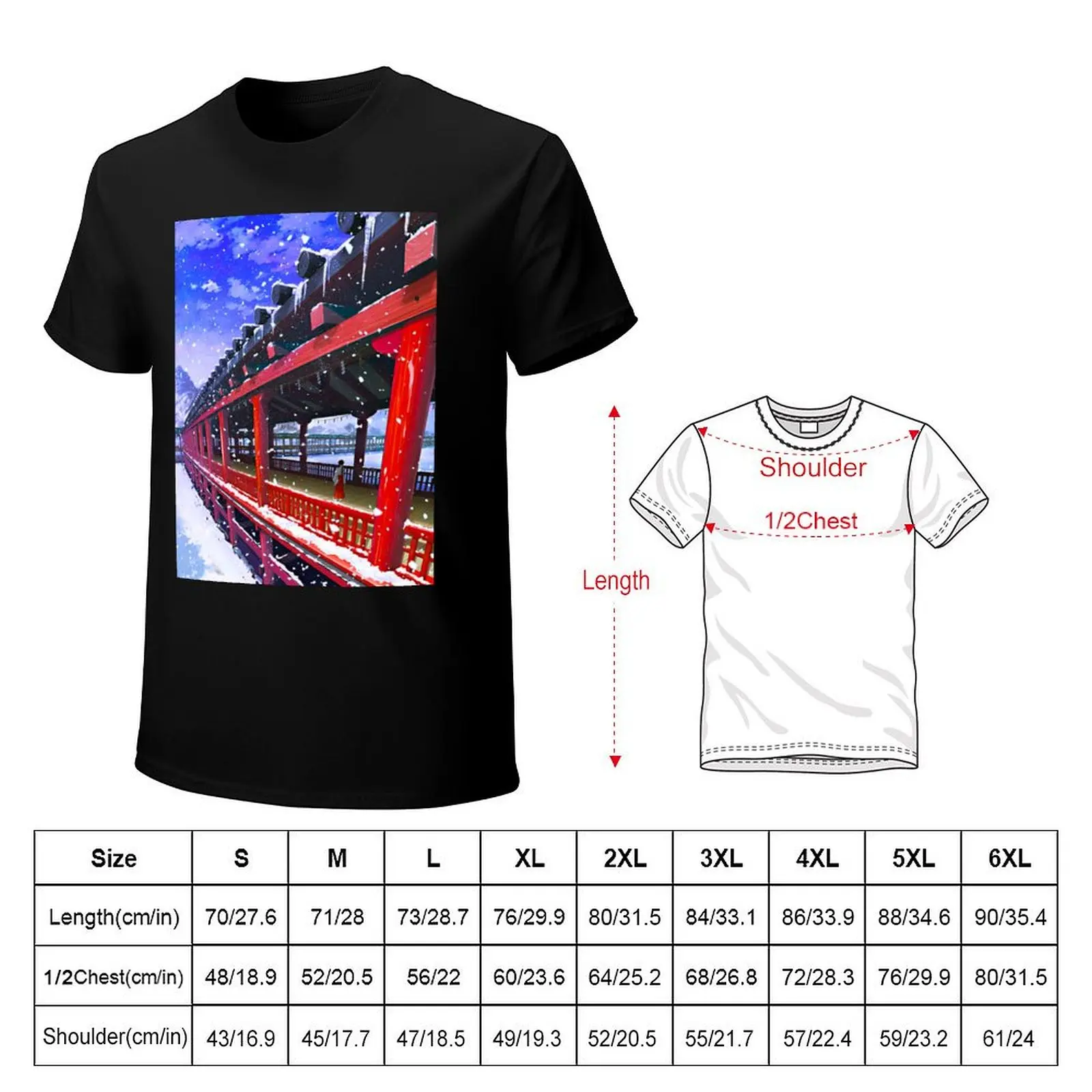 Anime winter temple T-Shirt plus size tops quick drying plain white t shirts men