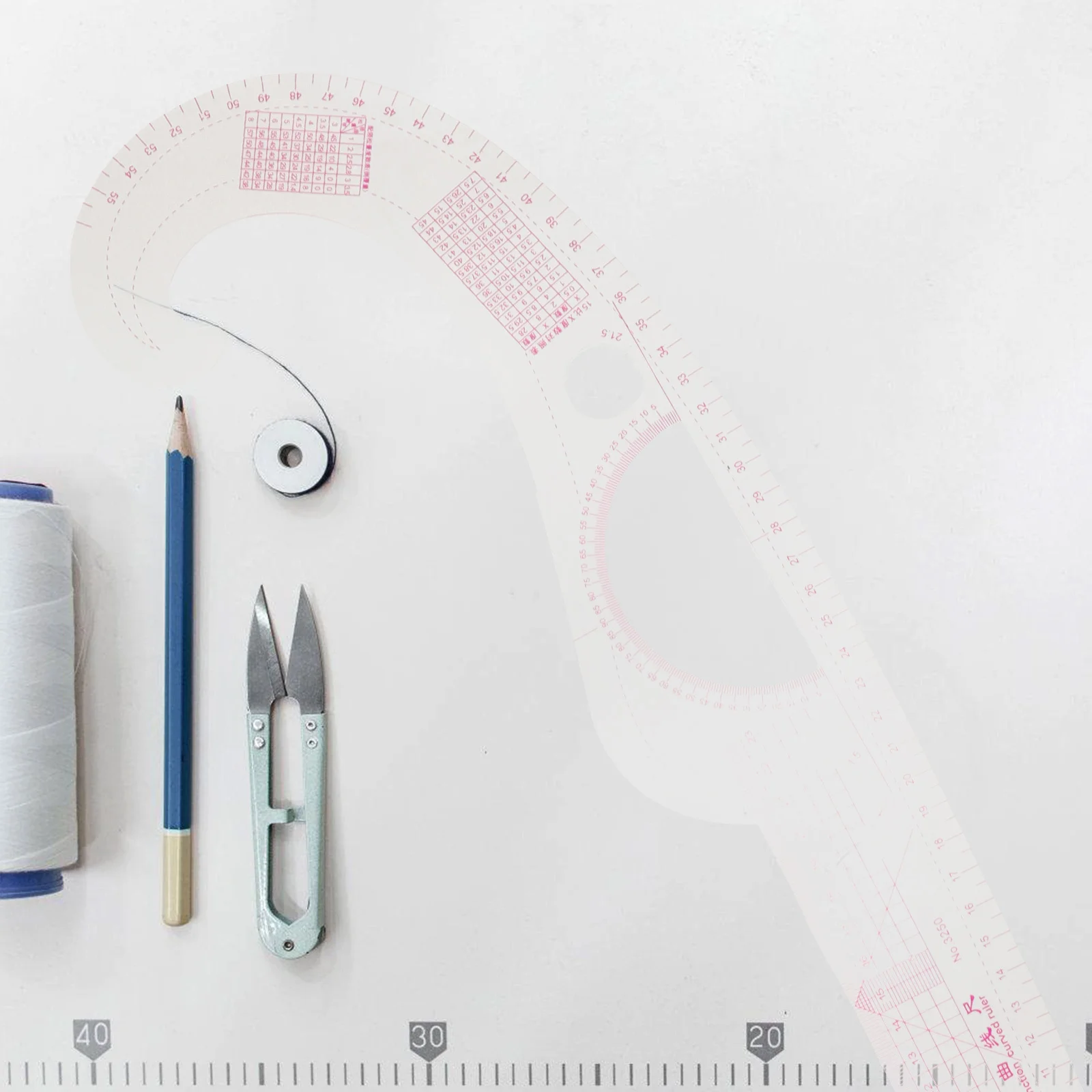 2Pcs Tailor Sewing Ruler French Curve Plastic Sewing Tool for Accurate Clothing Pattern Making Quilting Cutting Measurement