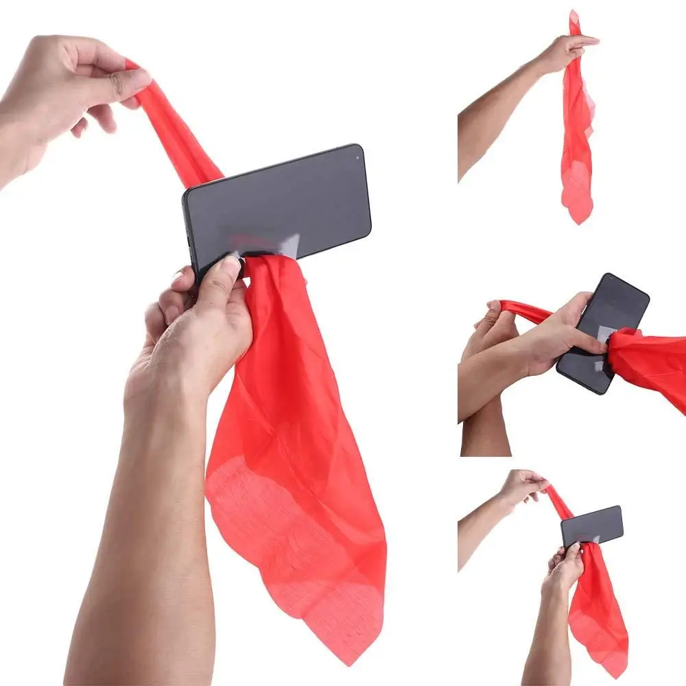 Interactive Close-up Performance Magic Props Magic Tricks Silk Through Phone Silk Magic Trick Silk Kerchief Magic Through Phone